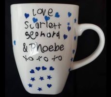 Hand-drawn LOVE cup {decal}, cute magical unicorn design with ‘Unicorns Exist’ text