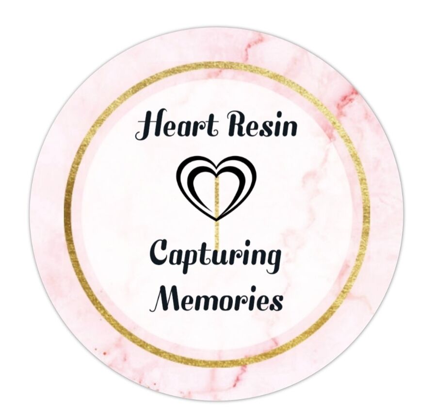 Heart Resin Epoxy Resin Pet or Human memorials using ashes fur etc